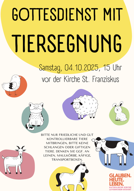 Plakat Tiersegnung